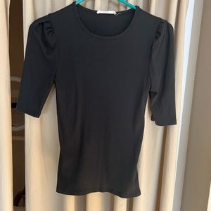 T.j. Maxx caution to the wind ribbed black small t-shirt